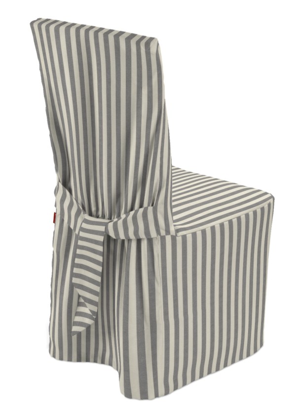 Dekoria Návlek na stoličku, sivo-biele prúžky, 45 x 94 cm, Quadro, 136-12