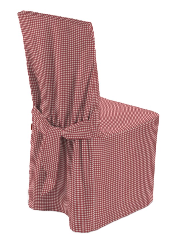 Dekoria Návlek na židli, červeno - bílá jemná kostka, 45 x 94 cm, Quadro, 136-15