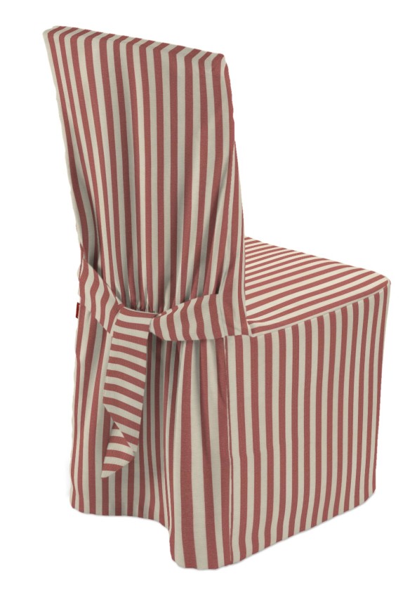 Dekoria Návlek na židli, červeno - bílá - pruhy, 45 x 94 cm, Quadro, 136-17