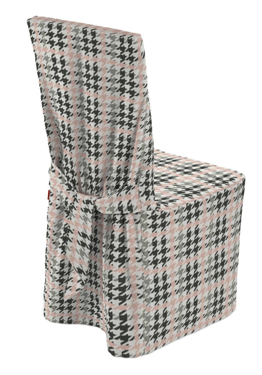 Dekoria Návlek na stoličku, ružovo- čierne pepito, 45 x 94 cm, Výpredaj, 137-75