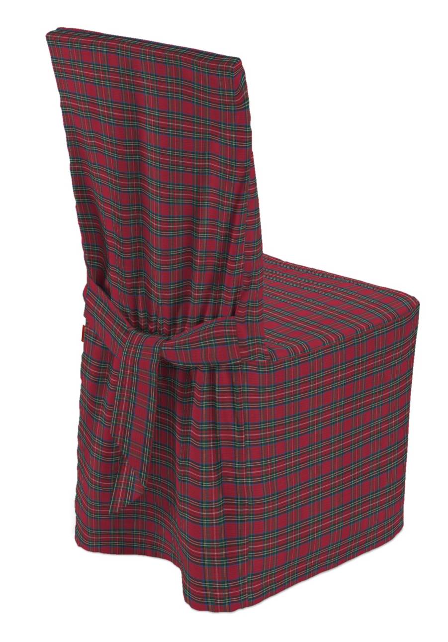 Dekoria Návlek na stoličku, červeno-zelené káro, 45 x 94 cm, Quadro, 126-29