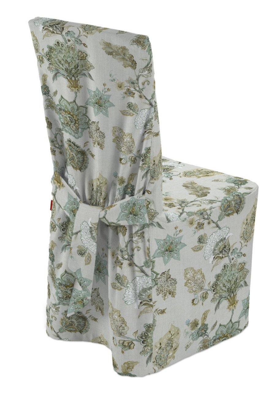 Dekoria Návlek na židli, květiny na béžovo - šedém pozadí, 45 x 94 cm, Flowers, 143-67
