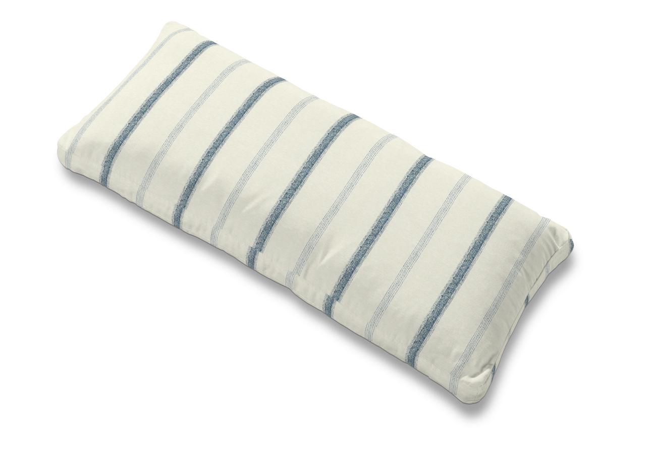 Dekoria Potah na polštář Karlstad 67x30cm, režný podklad, světle modré pásky, polštář Karlstad 67 x 30 cm, Avignon, 129-66