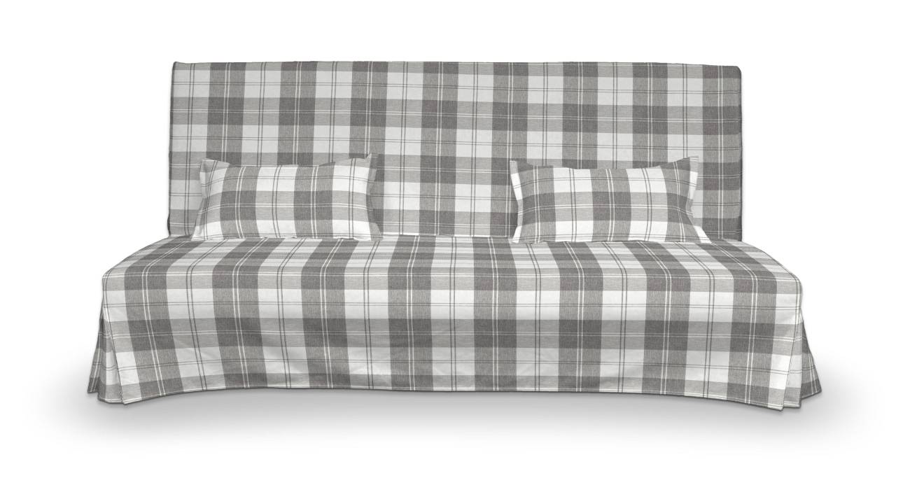 Dekoria Potah na pohovku Beddinge a 2 potahy na polštáře - jednoduché bez prošití, šedo - bílá kostka , sofa Beddinge, Edinburgh, 115-79