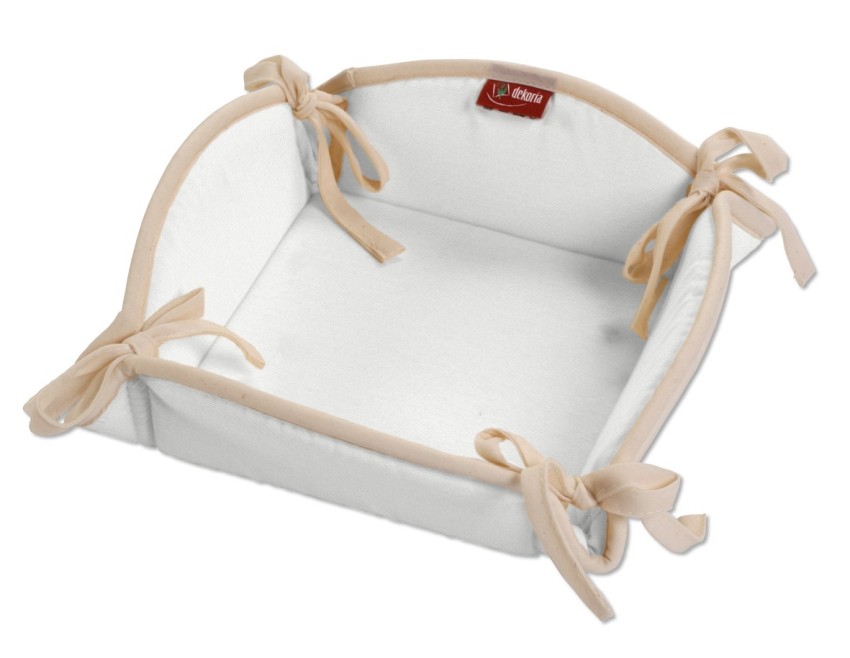 E-shop Dekoria Textilný košík, biela, 20 x 20 cm, Loneta, 133-02