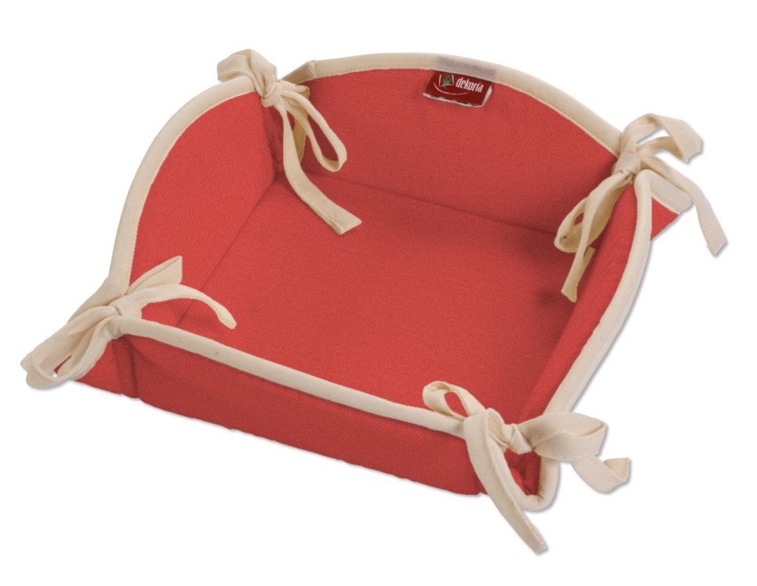 E-shop Dekoria Textilný košík, červená, 20 x 20 cm, Loneta, 133-43