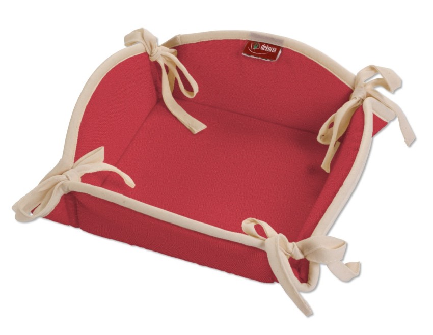 E-shop Dekoria Textilný košík, červená, 20 x 20 cm, Quadro, 136-19