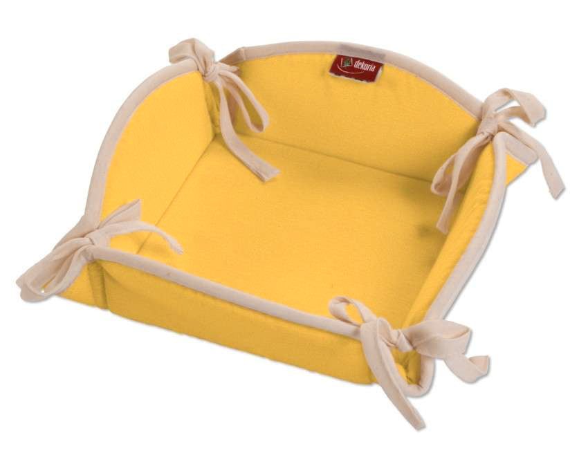 Dekoria Textilní košík, slunečně žlutá, 20 x 20 cm, Loneta, 133-40