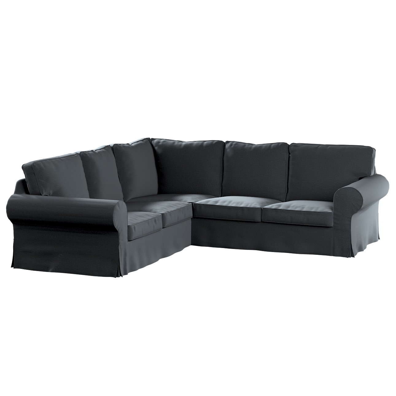 Ikea black deals corner sofa