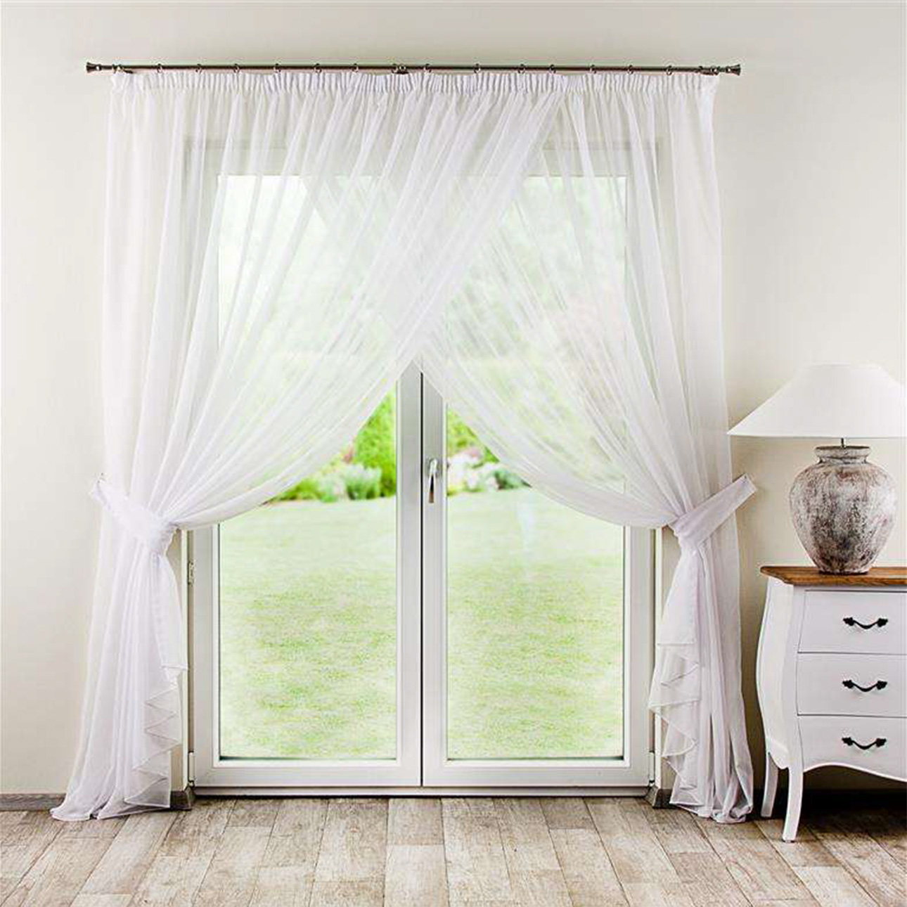 White on sale net curtains