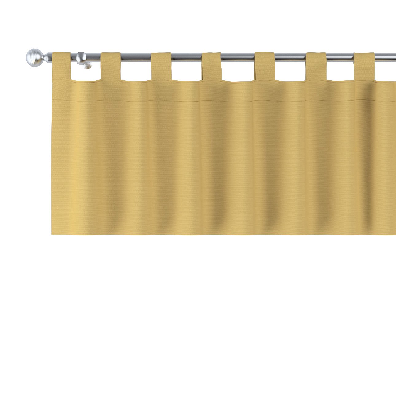 E-shop Dekoria Krátky záves na pútkach, matná žltá, 260 x 40 cm, Cotton Panama, 702-41