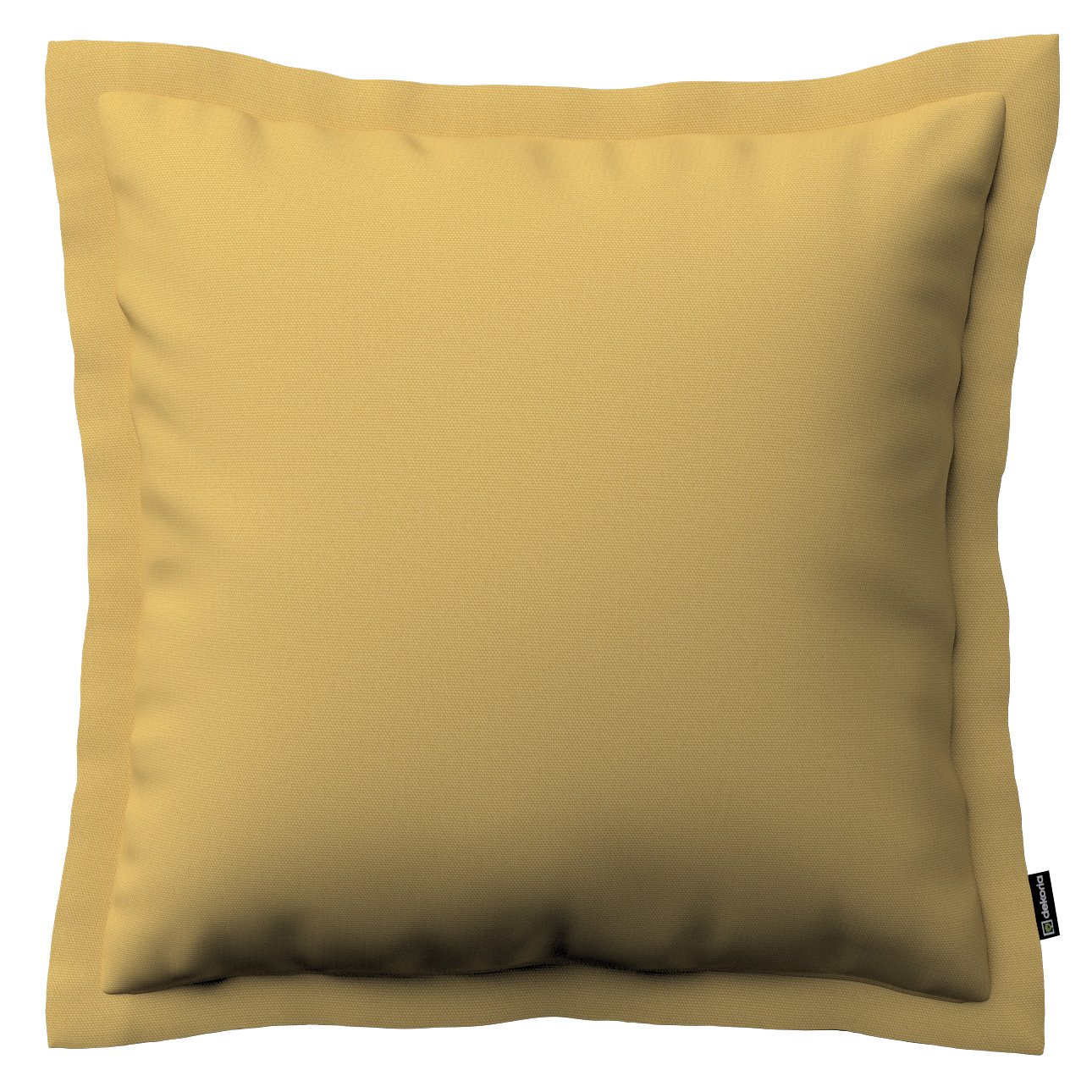 Dekoria Mona - potah na polštář hladký lem po obvodu, matně žlutá, 45 x 45 cm, Cotton Panama, 702-41