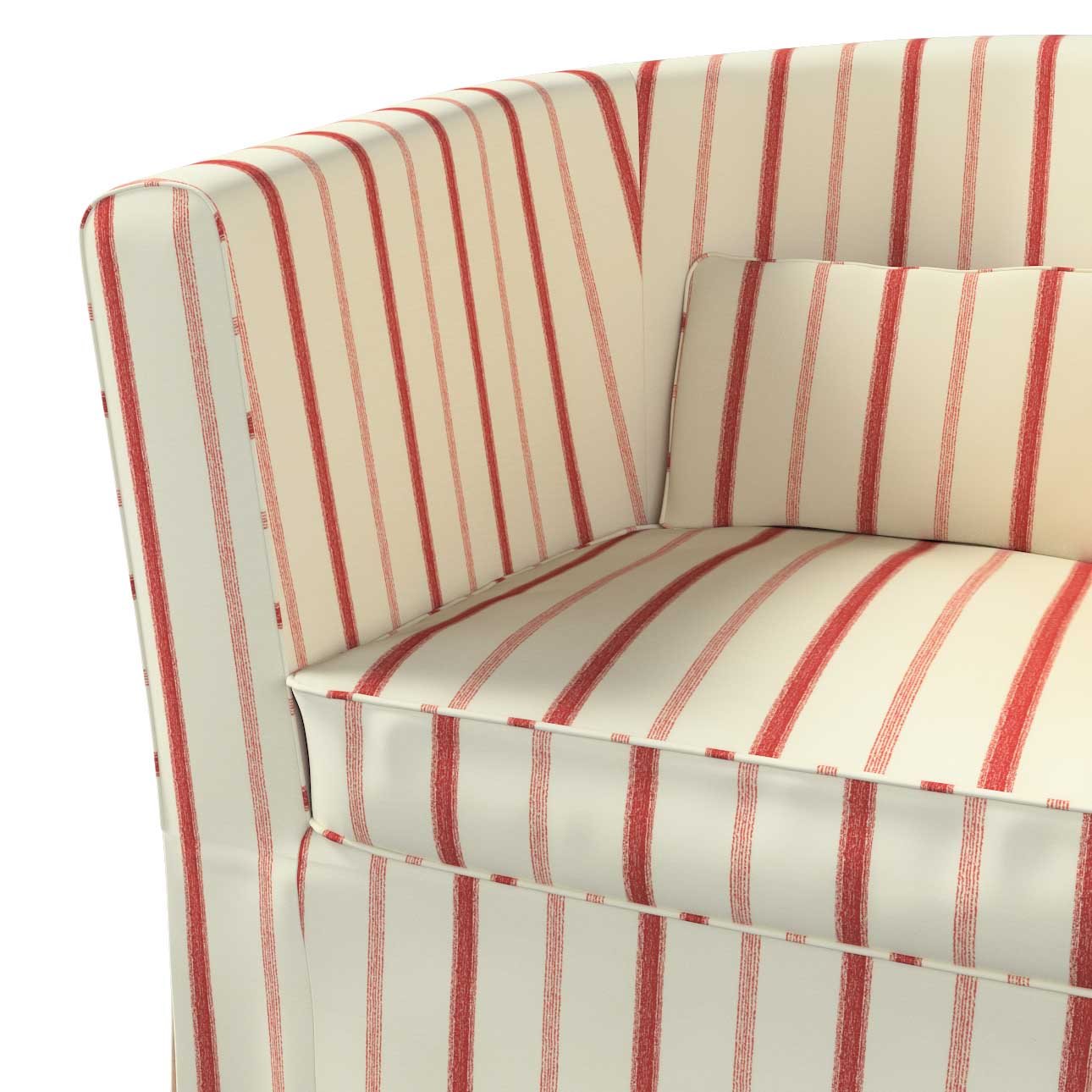 Bezug für Ektorp Tullsta Sessel, creme rot gestreift, 12915, 79cm x 69cm x 78cm Dekoria.de