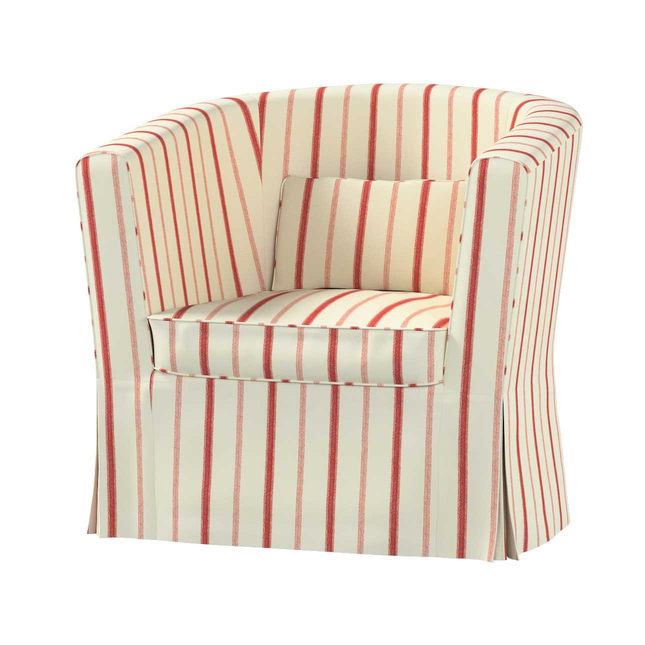 Ektorp Tullsta chair cover red stripes ivory background 129 15