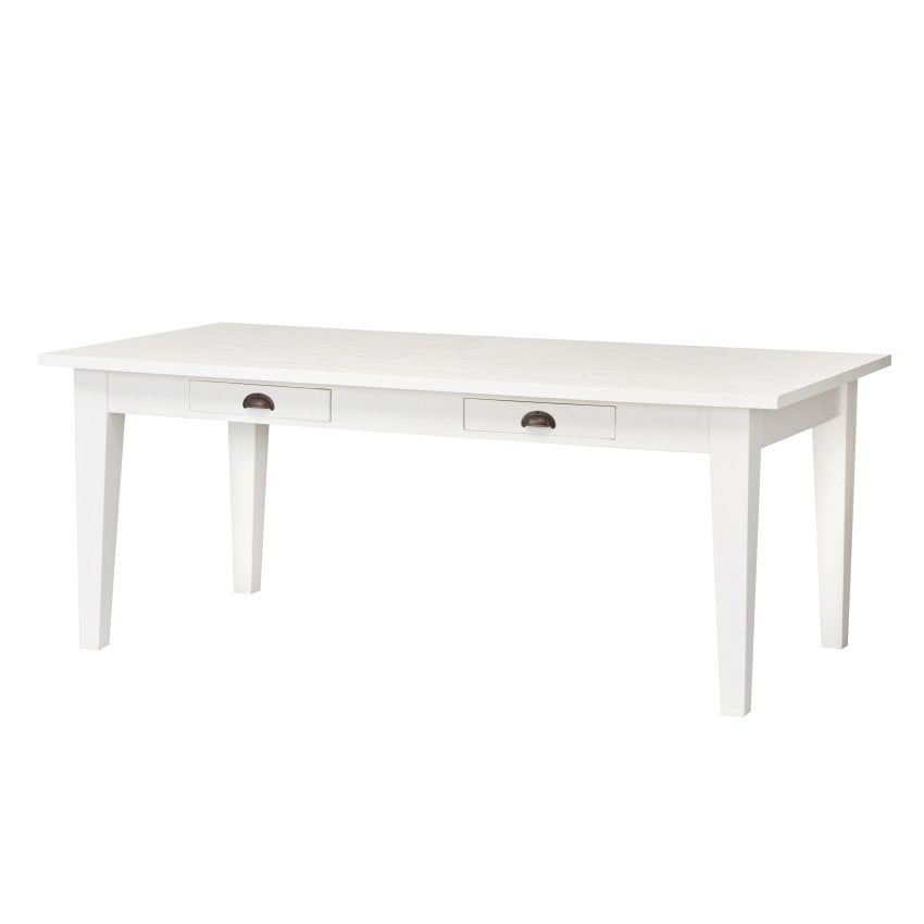 E-shop Dekoria Stôl Milton white 200 x 100 x 78 cm, 200 x 100 x 78 cm
