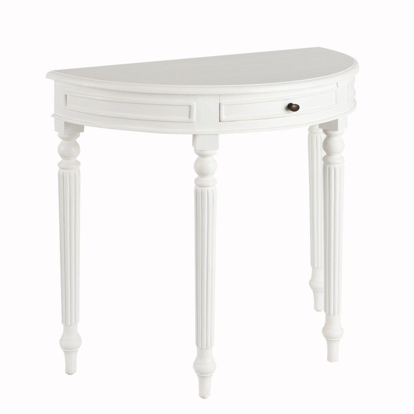 Dekoria Boční stolek Anabell bílý, 80 x 40,5 x 75,5 cm