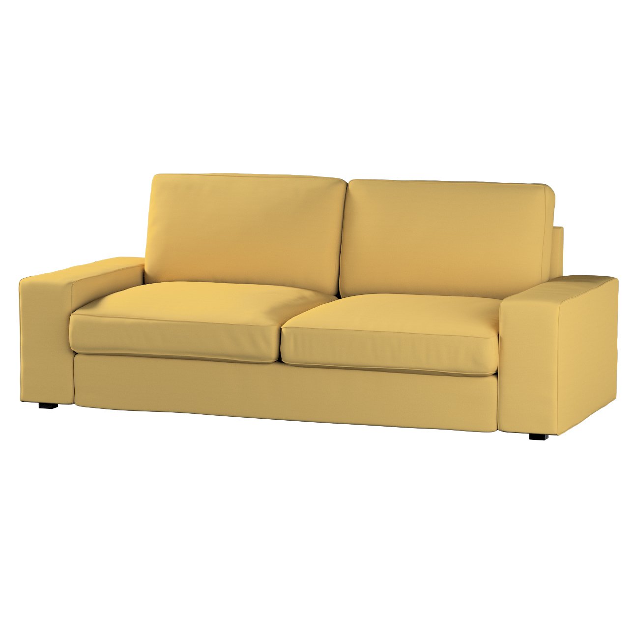 Dekoria Poťah na sedačku Kivik 3-os., rozkladacia, matná žltá, Poťah na sedačku Kivik 3-os. rozkladacia, Cotton Panama, 702-41