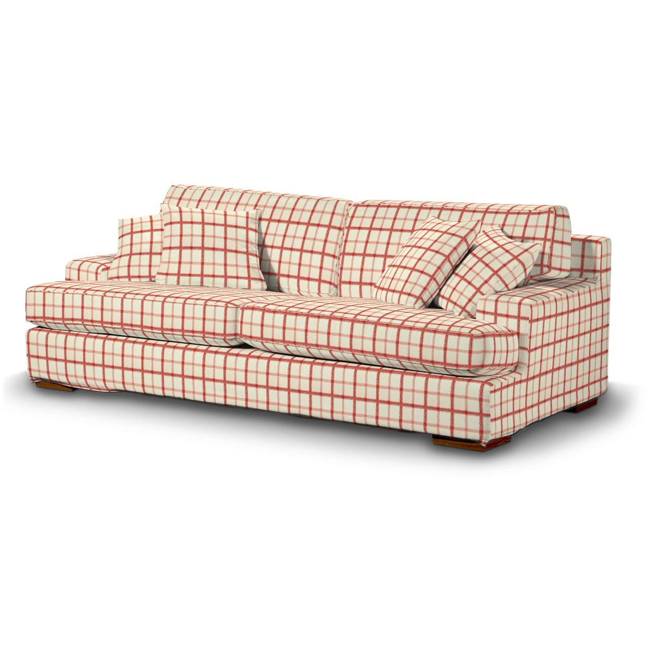 Red plaid sofa deals broyhill