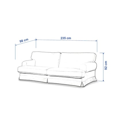 Pokrowiec na sofę Ekeskog nierozkładaną 238 x 98 x 92 cm w kolekcji Cotton Panama, tkanina: 702-02