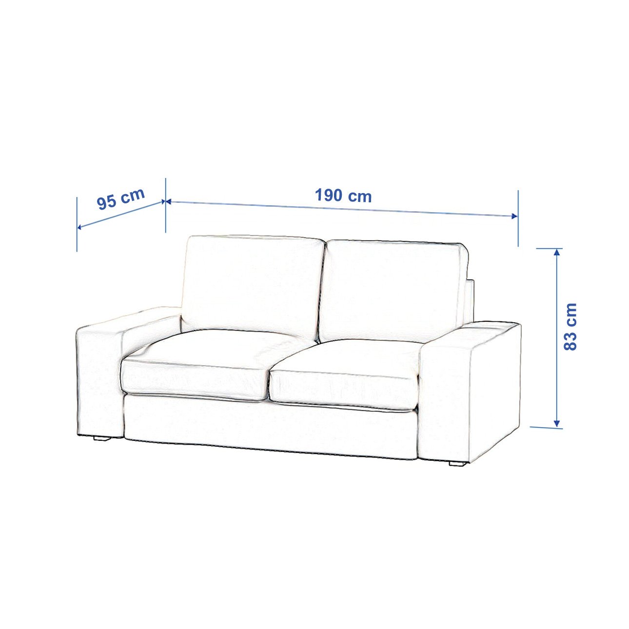 Ikea kivik sofa deals dimensions