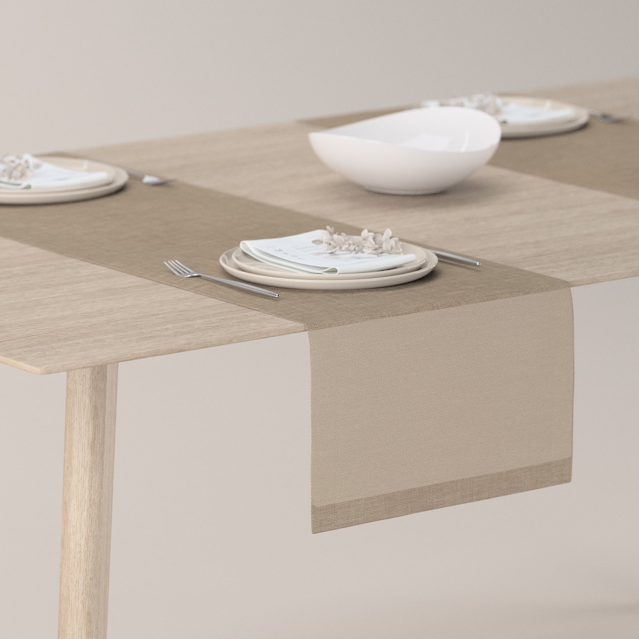 Dekoria Štóla na stôl, béžová, 40 x 130 cm, Sensuale Premium, 144-40