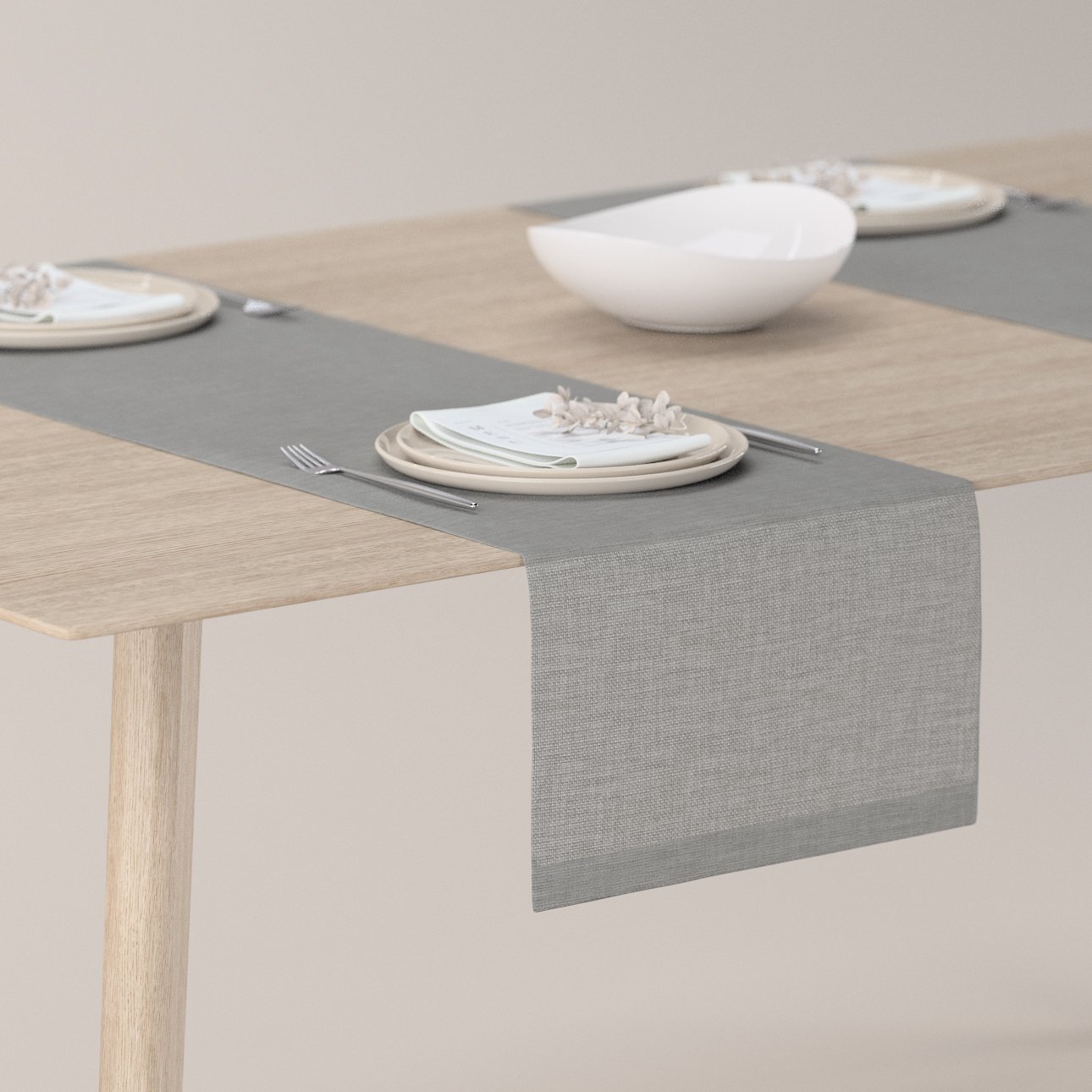 Dekoria Štóla na stôl, šedá, 40 x 130 cm, Sensuale Premium, 144-55