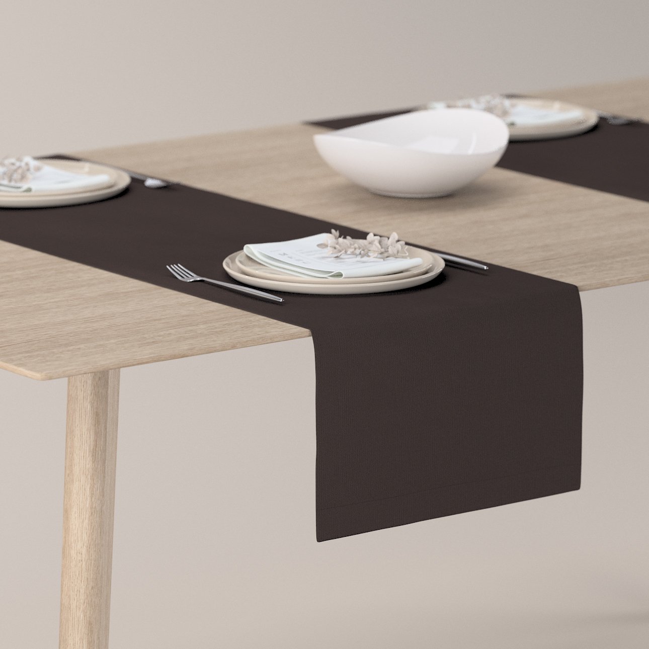 E-shop Dekoria Štóla na stôl, čokoládová, 40 x 130 cm, Cotton Panama, 702-03