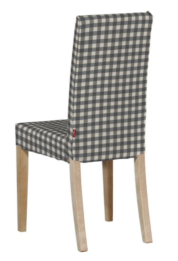Dekoria Návlek na stoličku Harry (krátky), sivo-biele káro, návlek na stoličku Harry krátky, Quadro, 136-11
