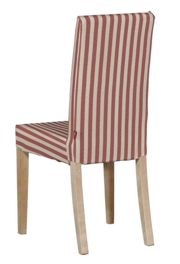 Dekoria Potah na židli IKEA Harry, krátký, červeno - bílá - pruhy, židle Harry, Quadro, 136-17