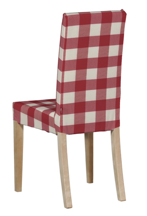 Dekoria Návlek na stoličku Harry (krátky), červeno-biele veľké káro, návlek na stoličku Harry krátky, Quadro, 136-18