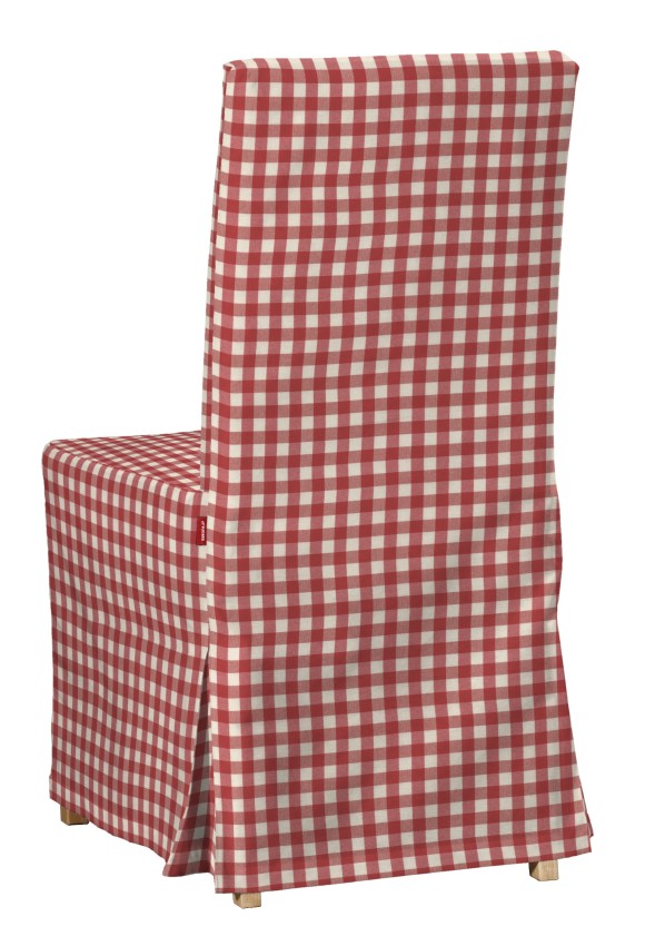 Dekoria Návlek na stoličku Henriksdal (dlhý), červeno-biele káro, návlek na stoličku Henriksdal - dlhý, Quadro, 136-16