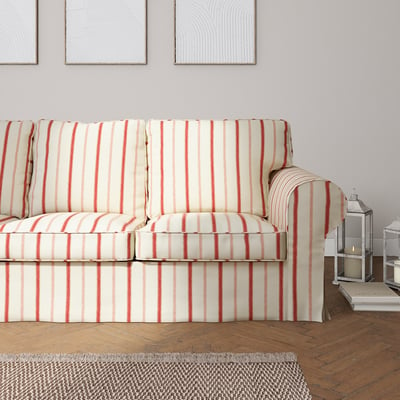 Pokrowiec na sofę Ektorp 3-osobową, nierozkładaną 218 x 88 x 73 cm w kolekcji Avinon, tkanina: 129-15