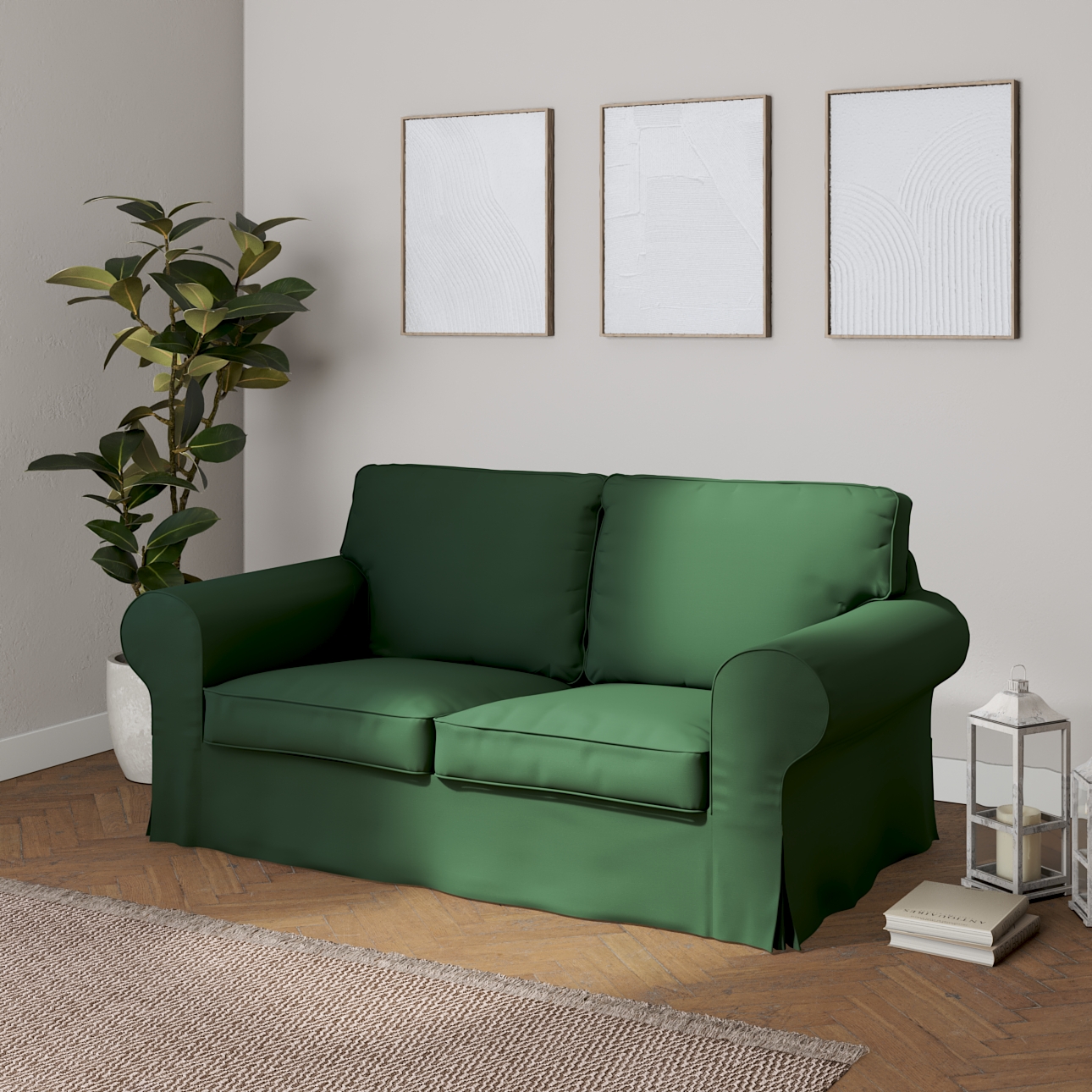 Dark green deals two seater sofa