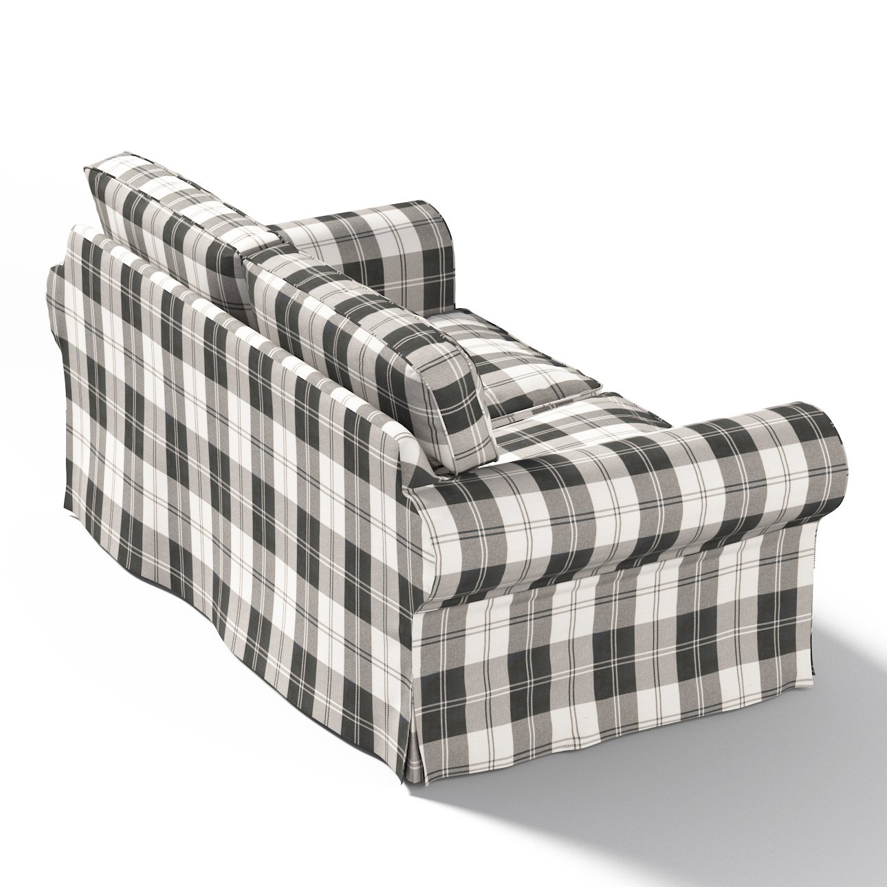 Black and deals white plaid sofa