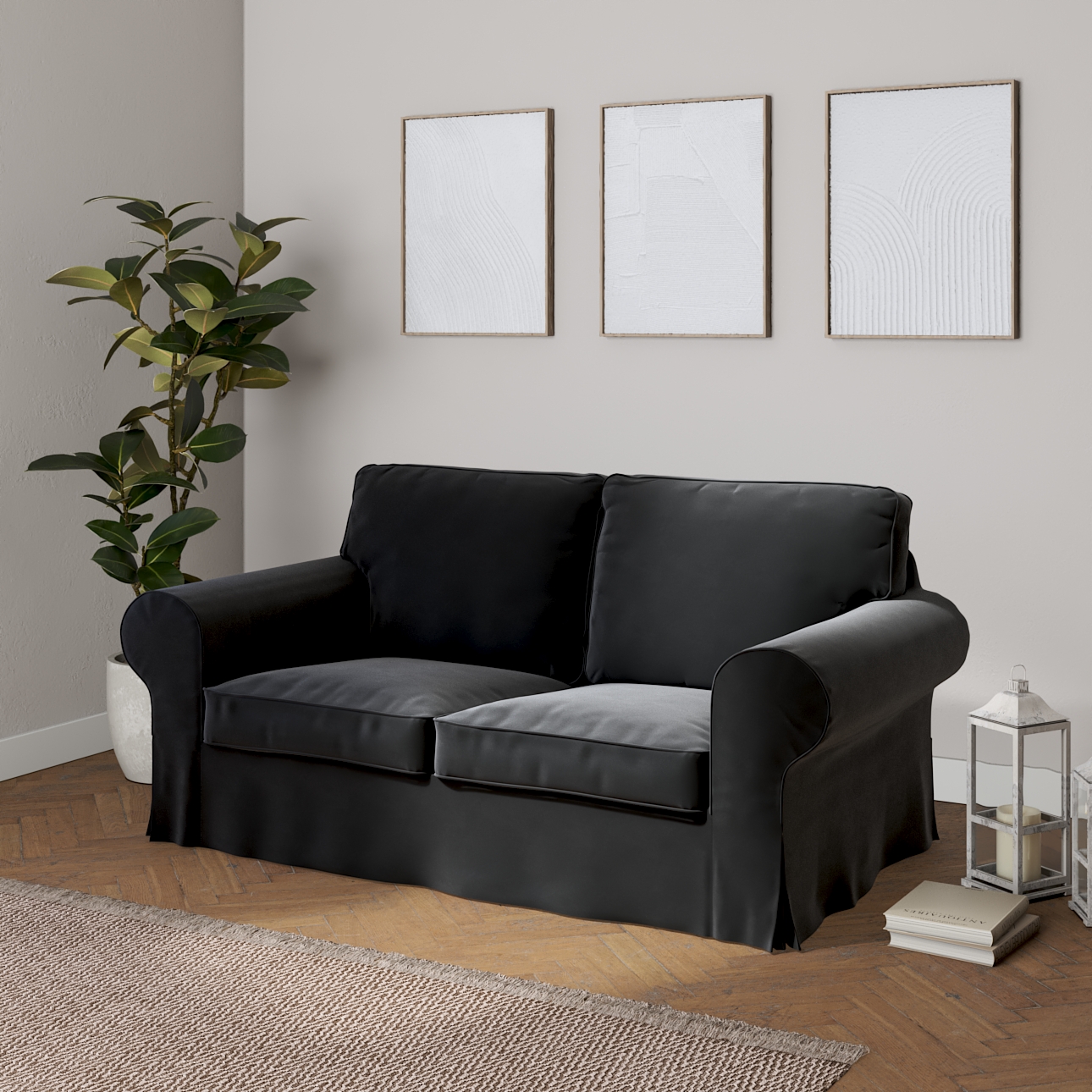 Black sofa deals cloth