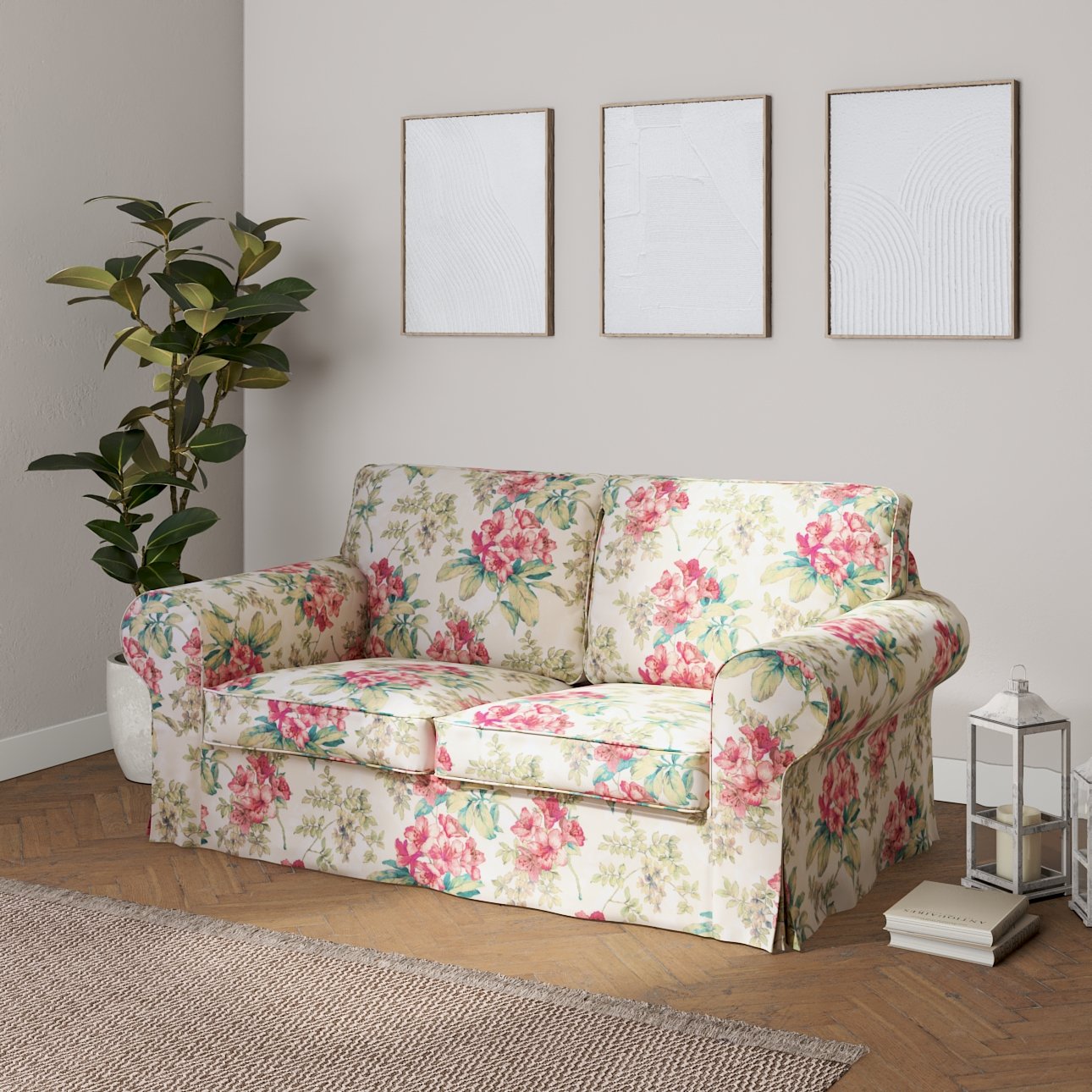 Floral deals sofa set