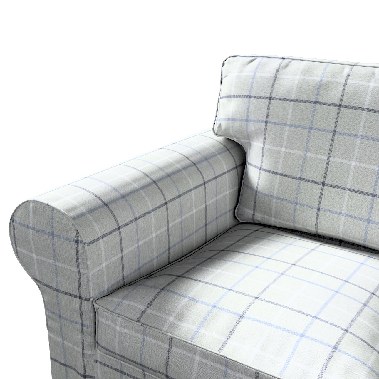 Plaid Sofa Slipcover Black and White Tartan Pattern on 70 Seat