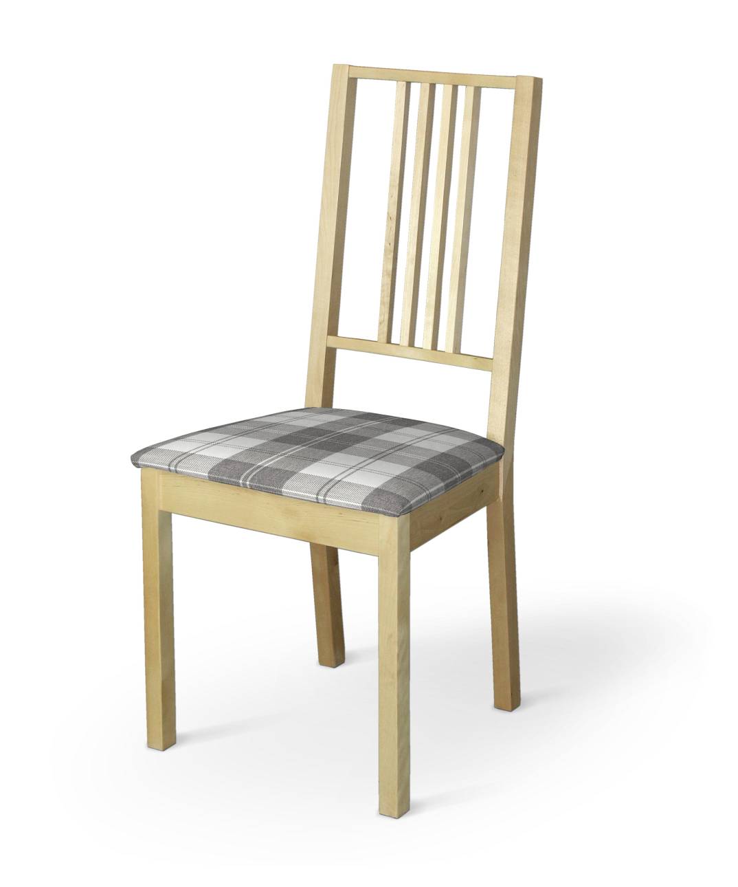 Dekoria Potah na sedák židle Börje, šedo - bílá kostka , potah sedák židle Börje, Edinburgh, 115-79