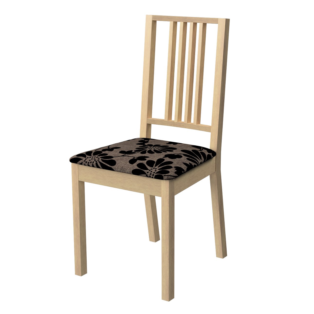 Dekoria Potah na sedák židle Börje, hnědá a černá, potah sedák židle Börje, Living II, 162-10