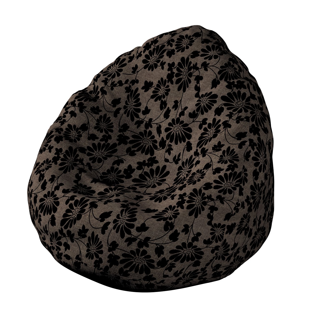 Dekoria Náhradní potah na sedací vak, hnědá a černá, pro sedací vak Ø50 x 85 cm, Living II, 162-10