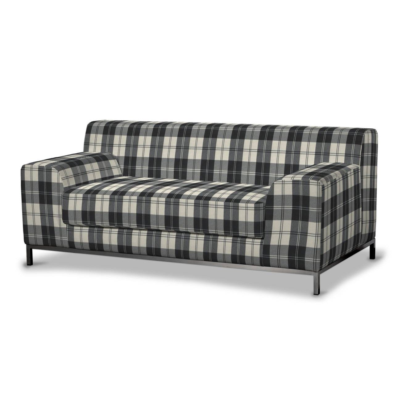 Kramfors 2seater sofa cover, black & white tartan, 11574, Kramfors 2