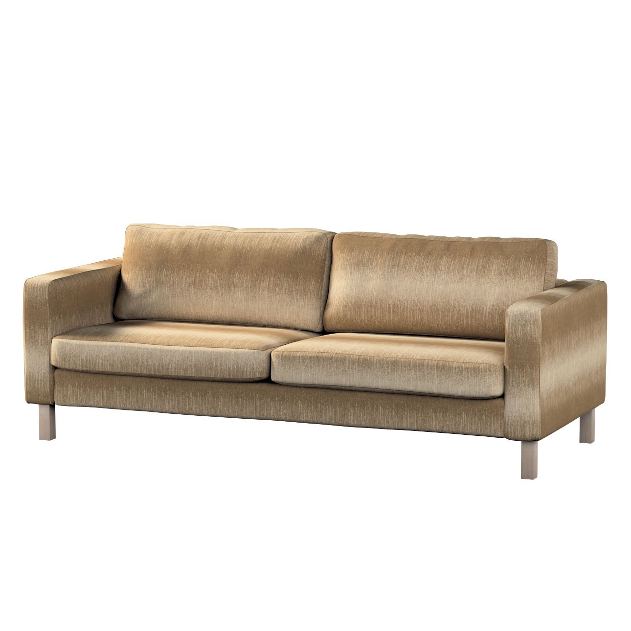 Karlstad 3seater sofa cover, beige, 10563, 204 x 89 x 64 cm Dekoria
