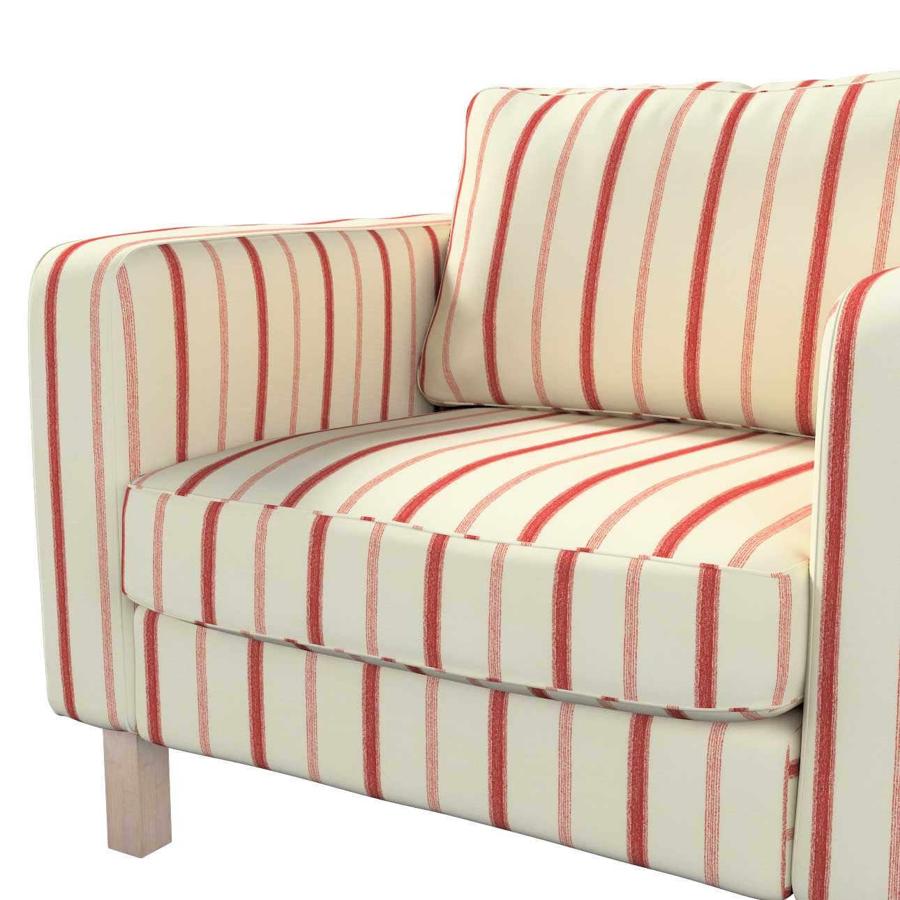 Red striped deals accent chair