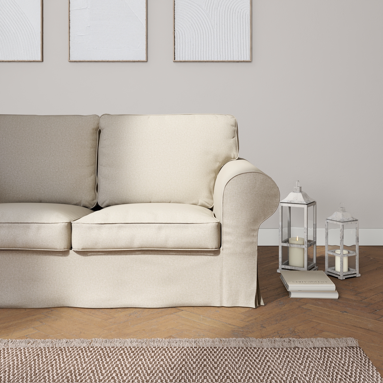 EKTORP sofa cover, Lofallet beige - IKEA