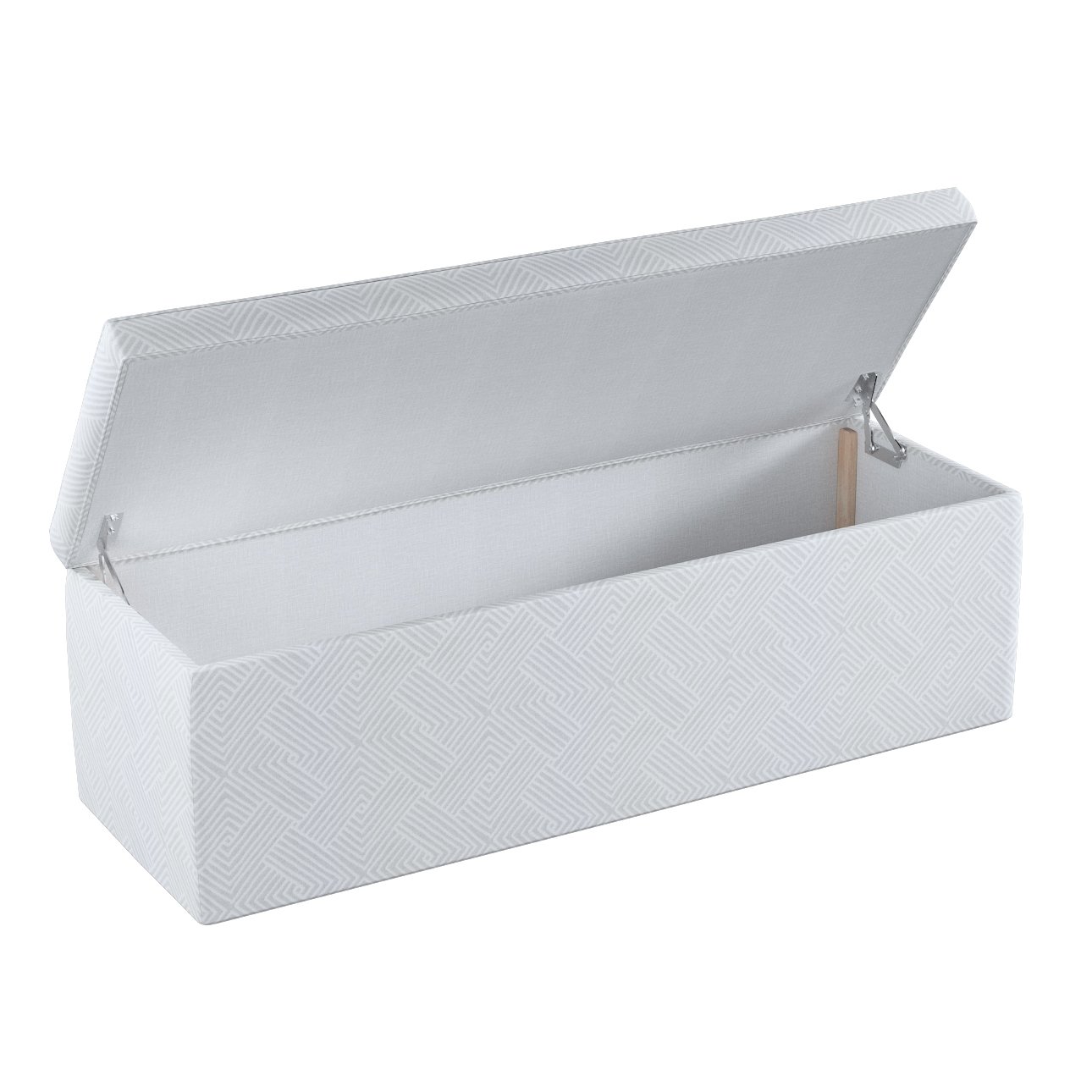 Dekoria Čalouněná skříň, vzor v odstínech šedo-bílé, 90 x 40 x 40 cm, Sunny, 143-43