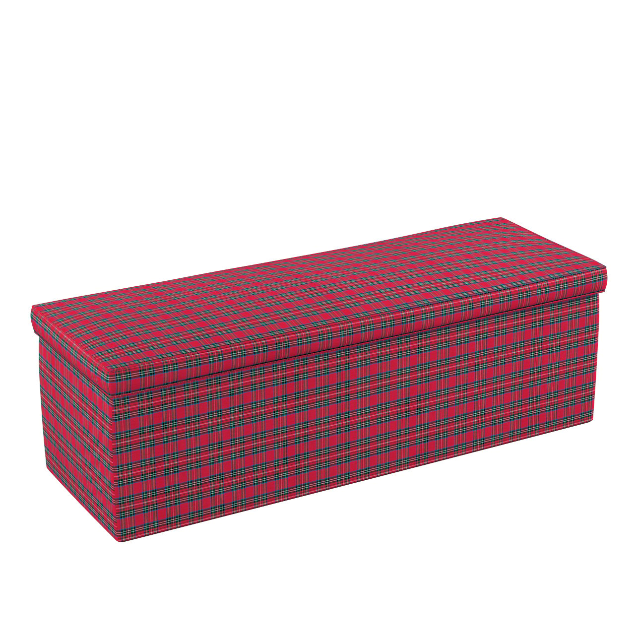 Dekoria Čalouněná skříň, kostka červená/zelená, 90 x 40 x 40 cm, Quadro, 126-29
