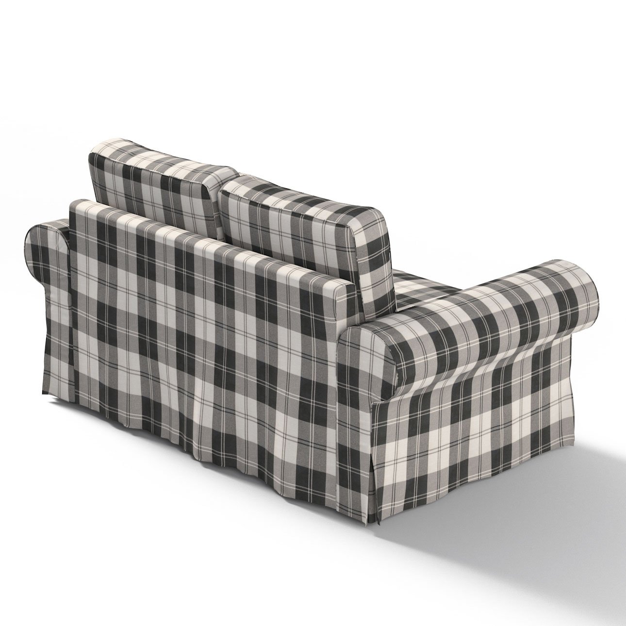 Backabro 2seat sofa bed cover, black & white tartan, 11574, Backabro 2seat sofa bed cover
