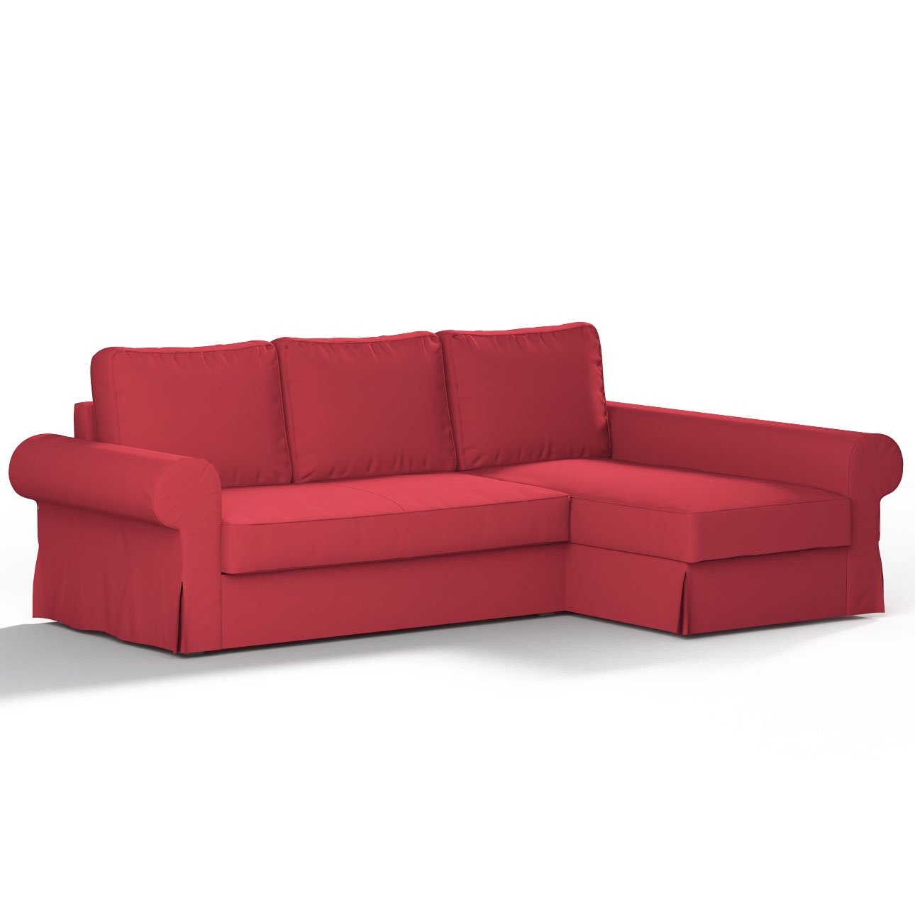 Backabro sofa bed with chaise longue cover, red, 70560, Backabro sofa