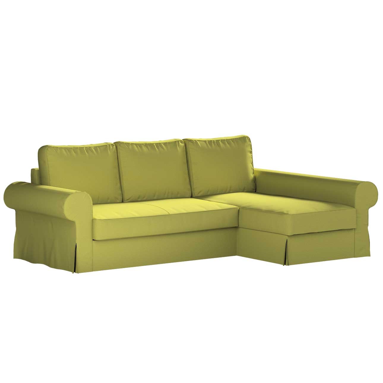 Dekoria Potah na pohovku IKEA Backabro rozkládací se šezlongem, zelená, Backabro rozkládací se šezlongem, Living Velvet, 704-78