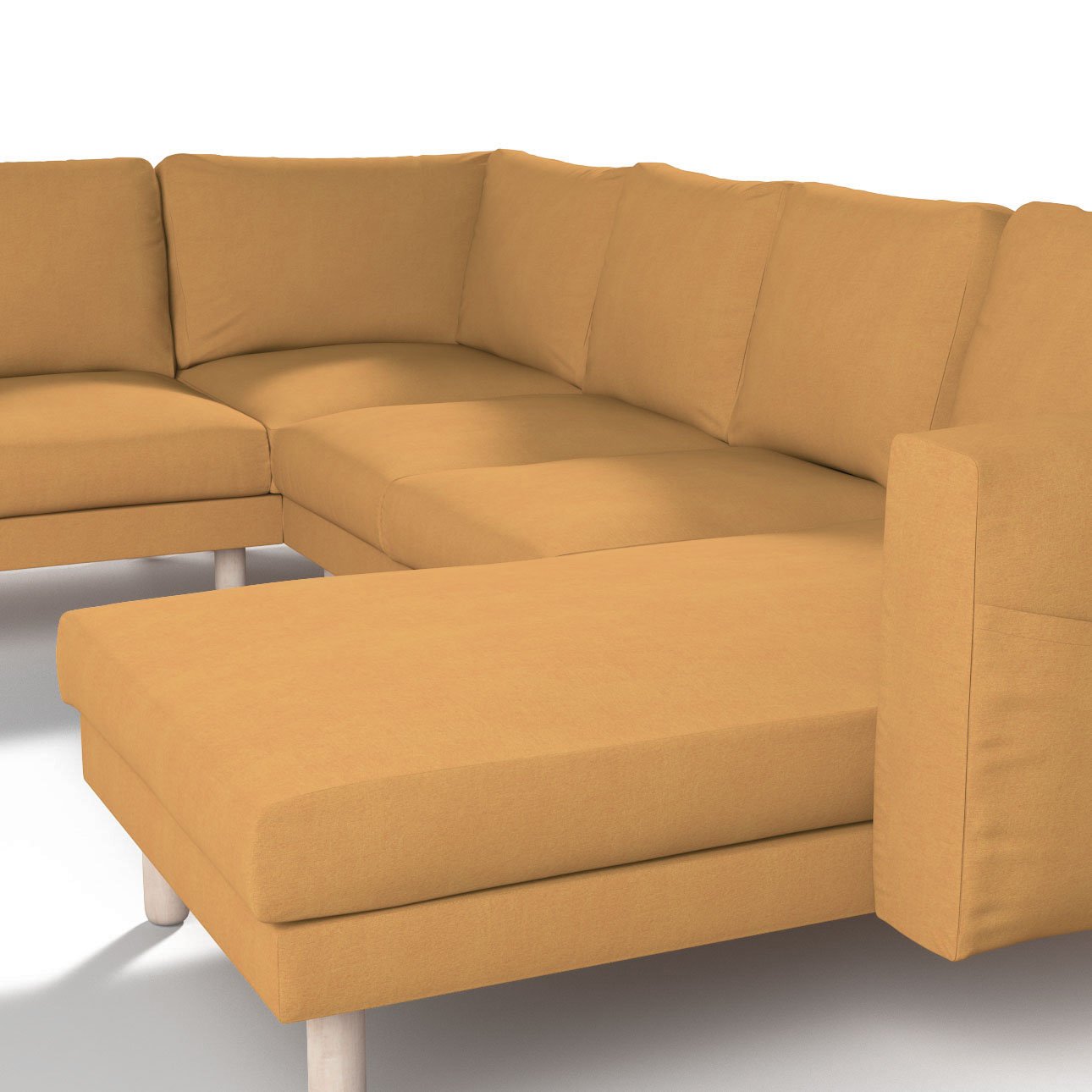 5seat corner sofa with chaise longue cover, mustard, 70504